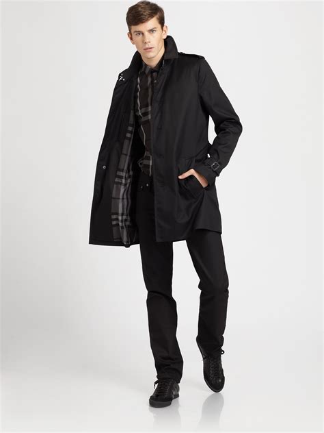 burberry single breasted jacket black